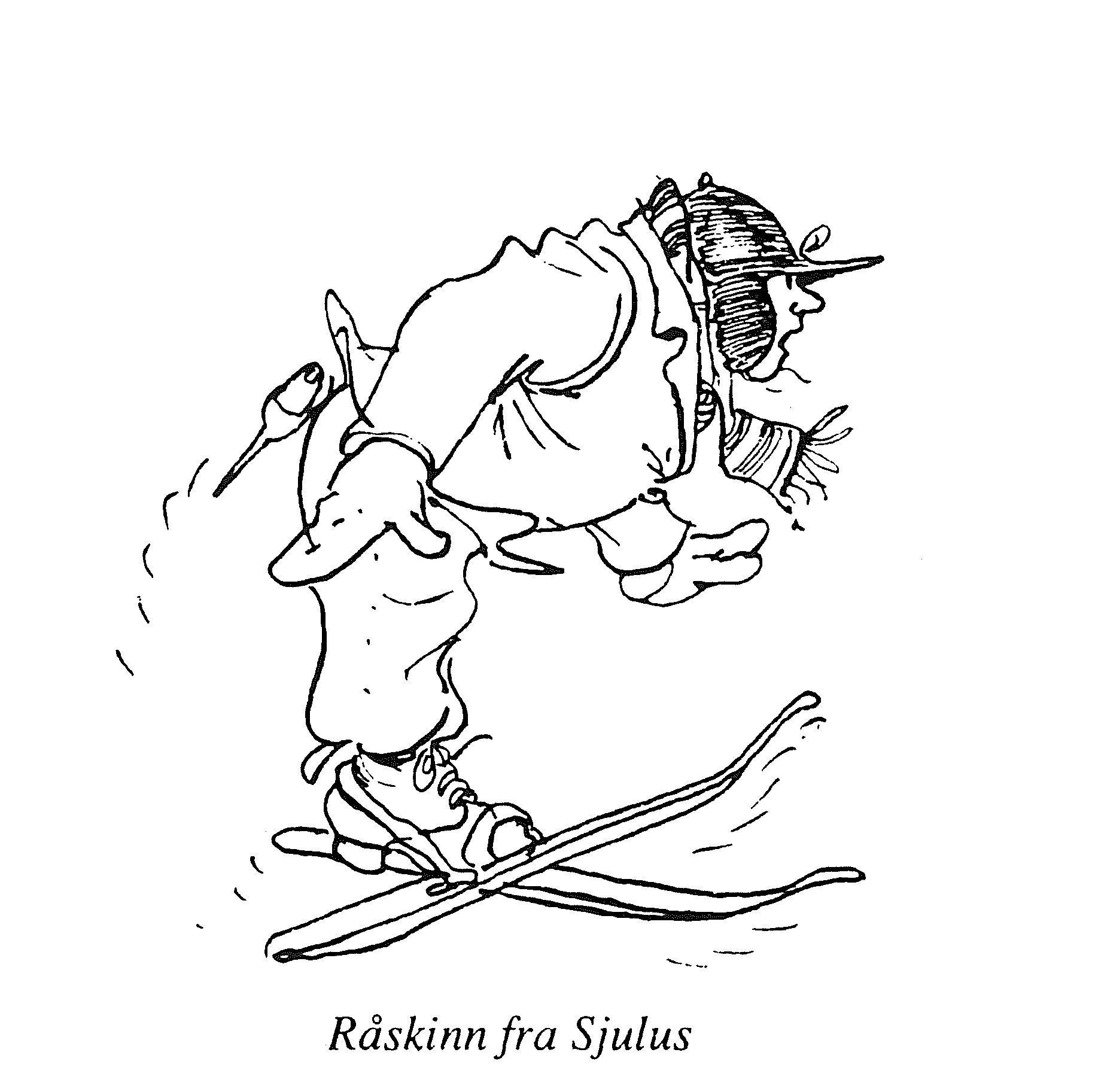 Tegning av skihopper